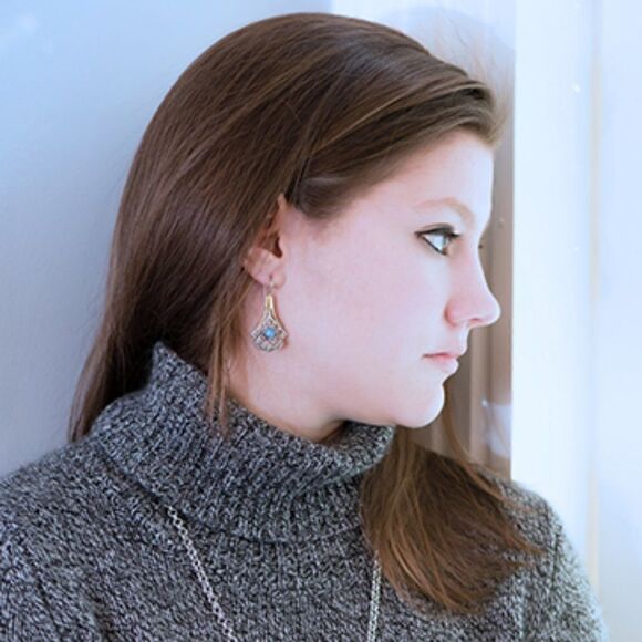 Sara Blaine/eSBe Lady Sarah Topaz Earrings NWT - Picture 2 of 2